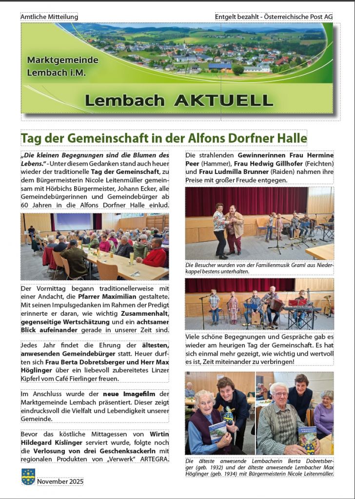 Gemeindezeitung Hörbich Dezember 2025