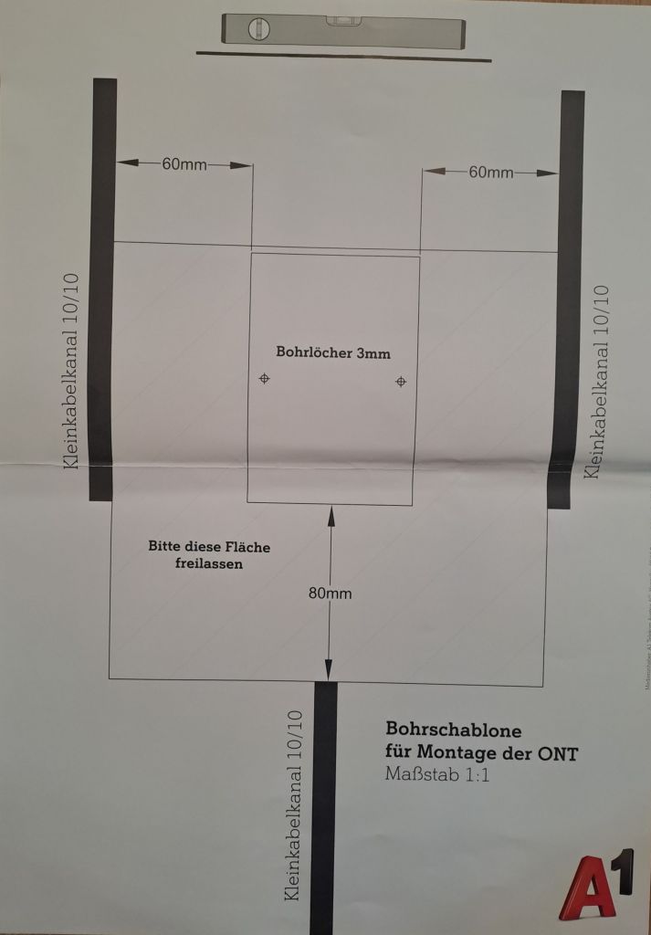 Bohrschablone f&uuml;r ONT-Montage