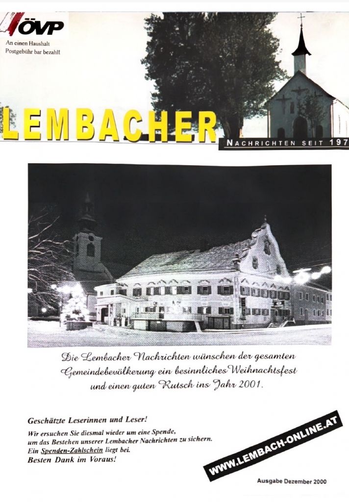 Gemeindezeitung Lembach Dezember 2000