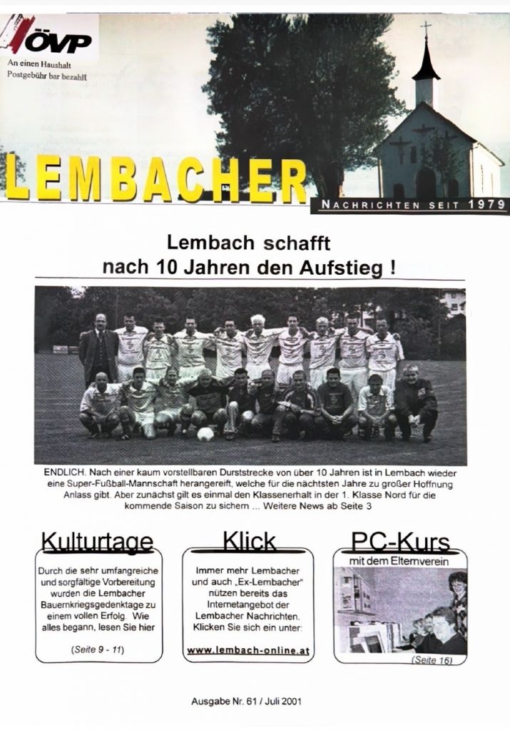 Gemeindezeitung Lembach Juli 2001