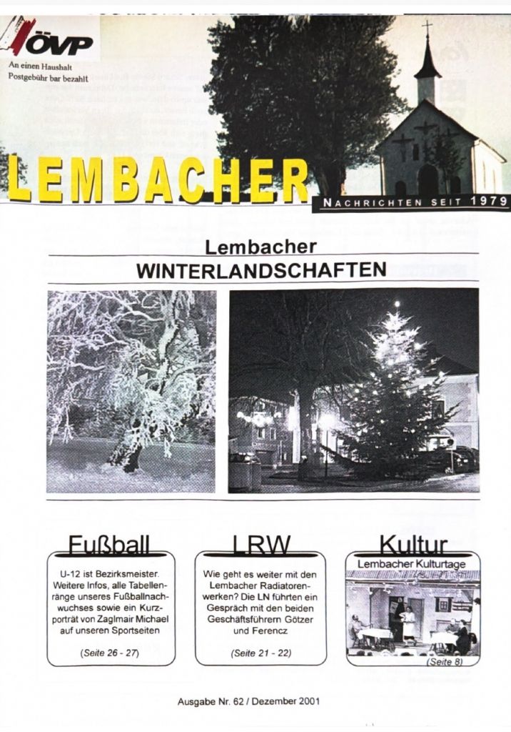 Gemeindezeitung Lembach Dezember 2001