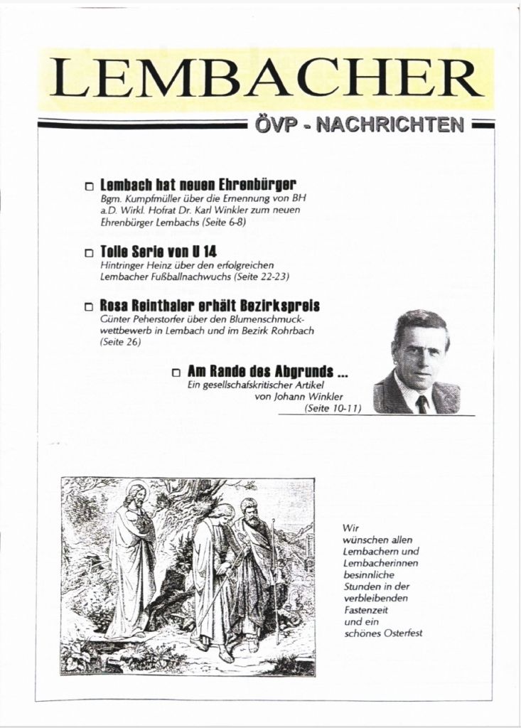 Gemeindezeitung Lembach April 1998