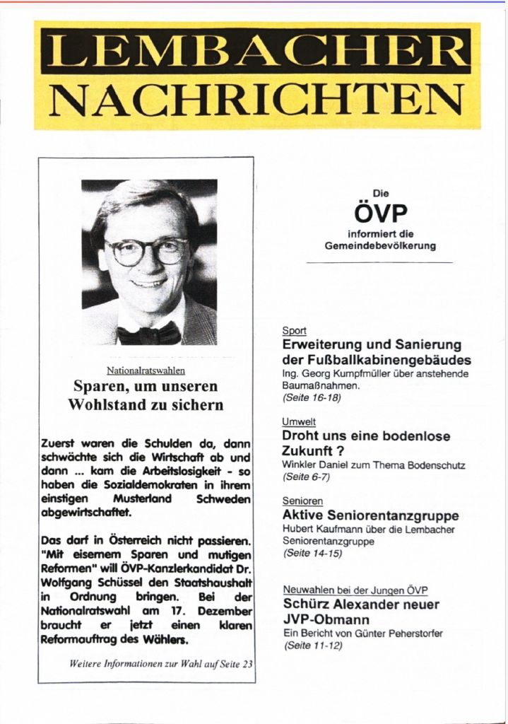Gemeindezeitung Lembach Dezember 1995