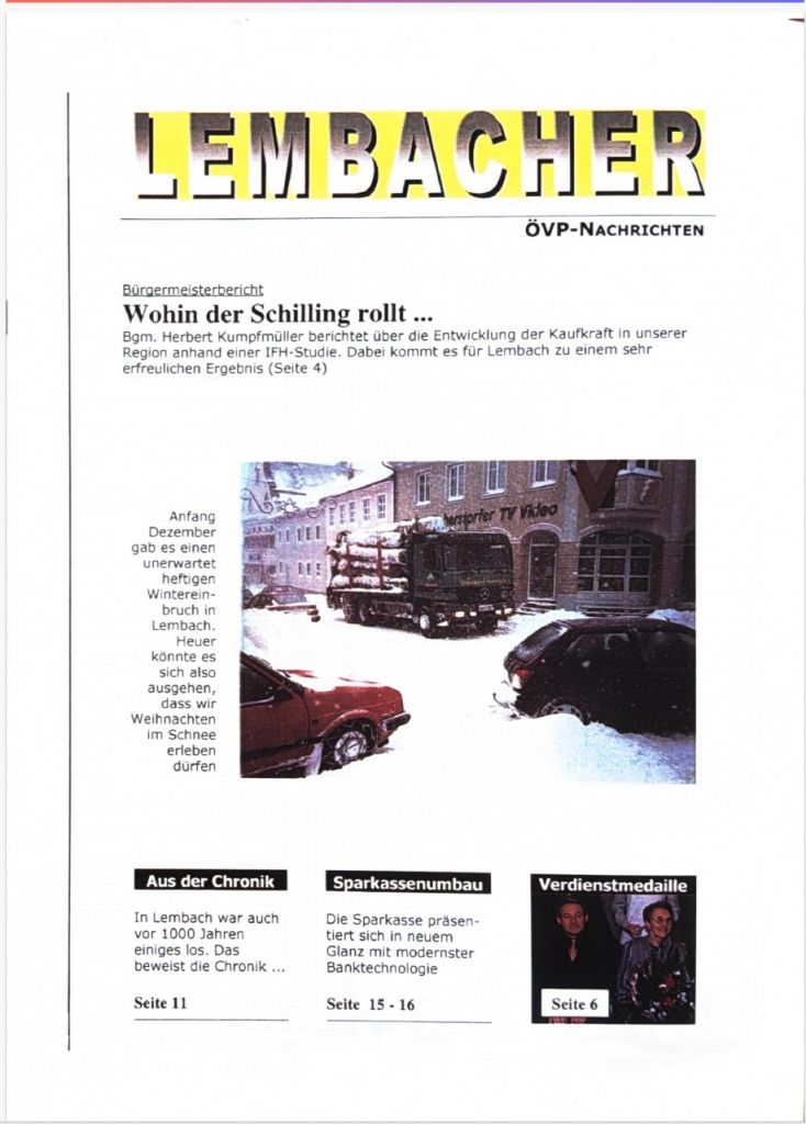 Gemeindezeitung Lembach Dezember 1998