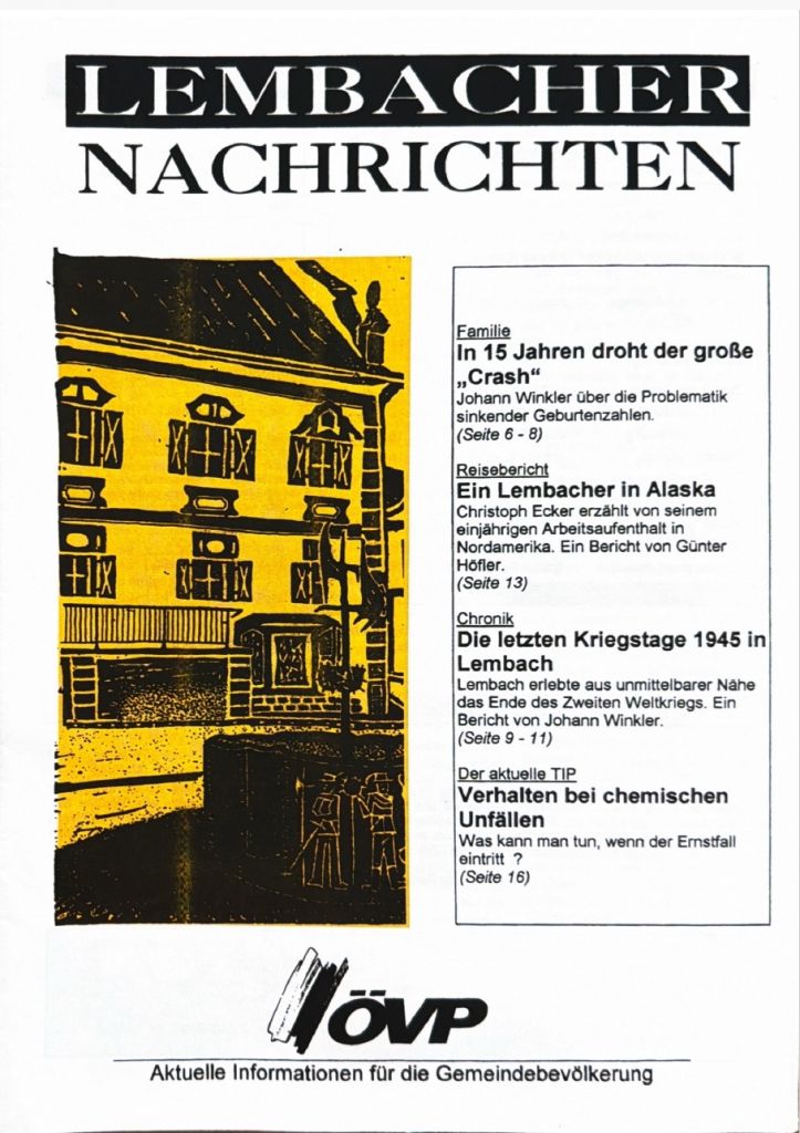 Gemeindezeitung Lembach Oktober 1995