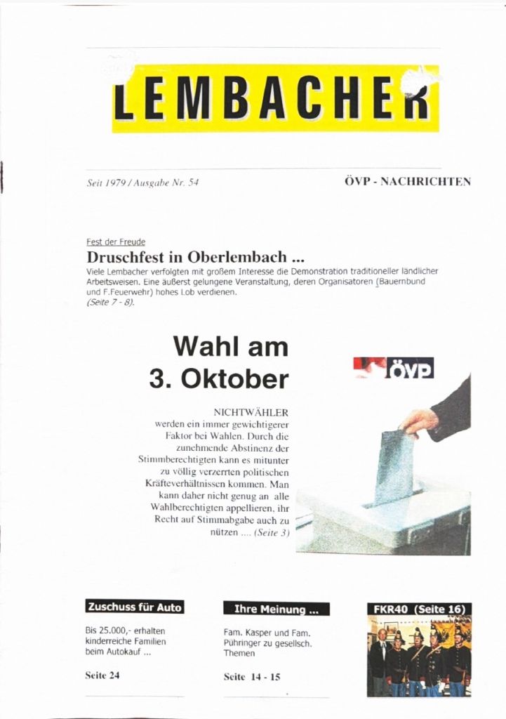 Gemeindezeitung Lembach September 1999