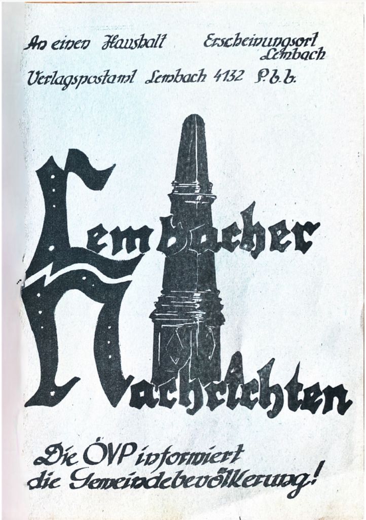 Gemeindezeitung Lembach Dezember 1989