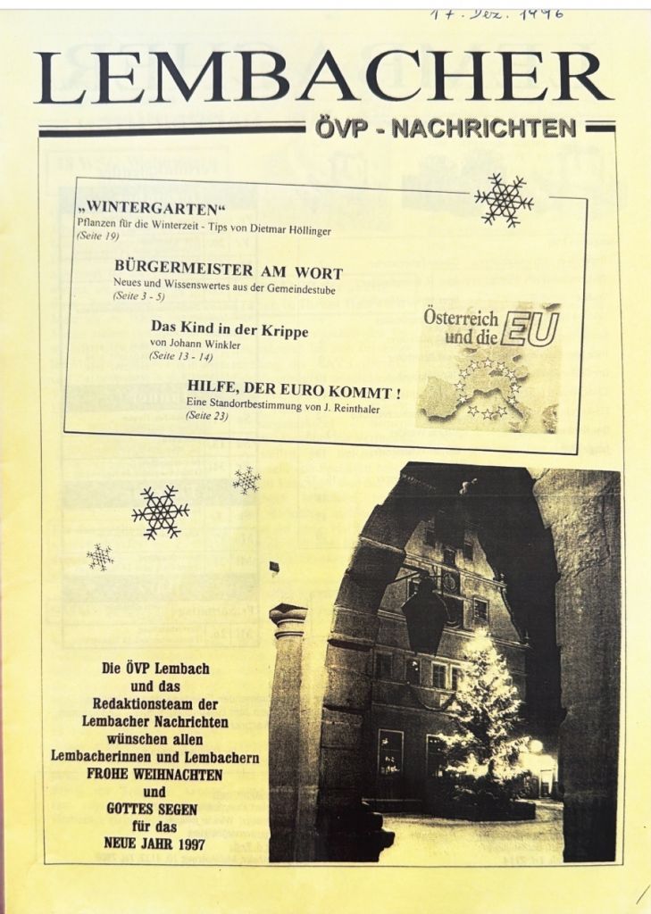 Gemeindezeitung Lembach Dezember 1996