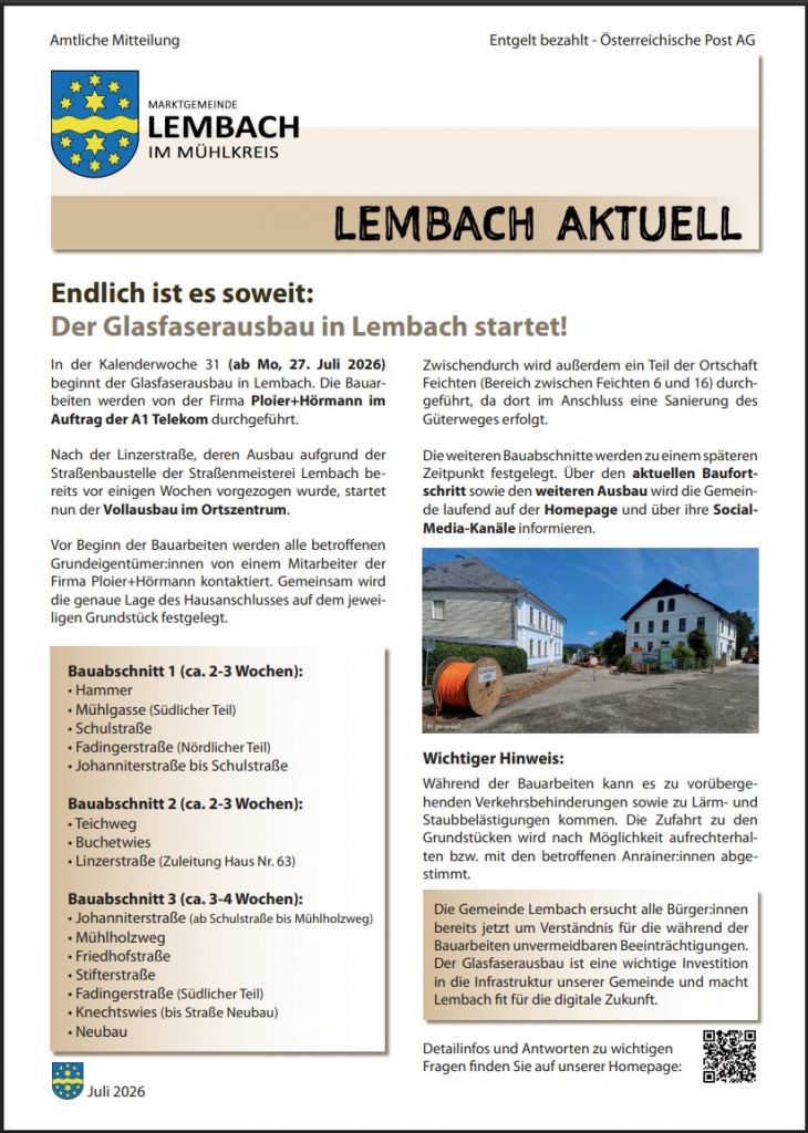 Gemeindezeitung Hörbich Juli 2026